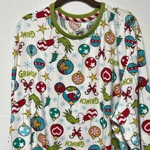 NWOT Dr. Suess The Grinch Pajama Set Shirt and Pants Christmas Men's Size 2X